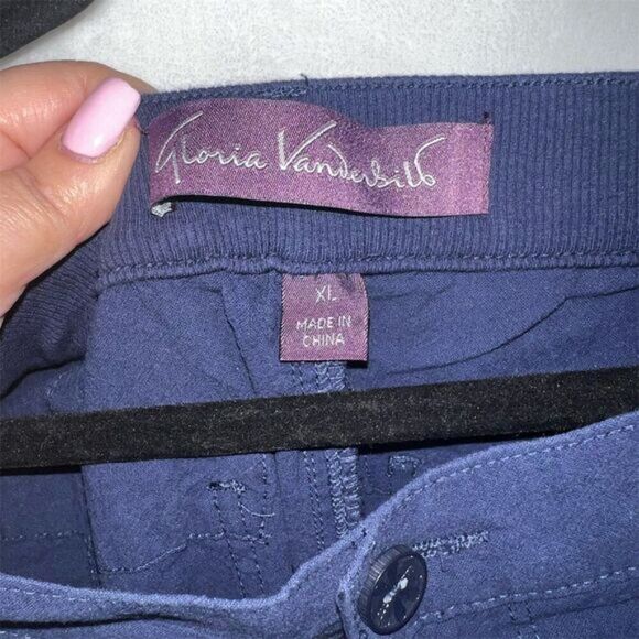 Gloria Vanderbilt Women's XL Beige Cargo Capri Pants Rib Waist Casual - NWT - Picture 7 of 7